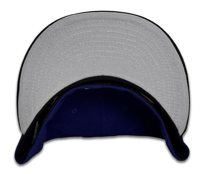 Los Angeles Dodgers Fitted New Era 59Fifty Blue Heaven Dark Royal Chrome Black Tri Hat Cap Grey UV
