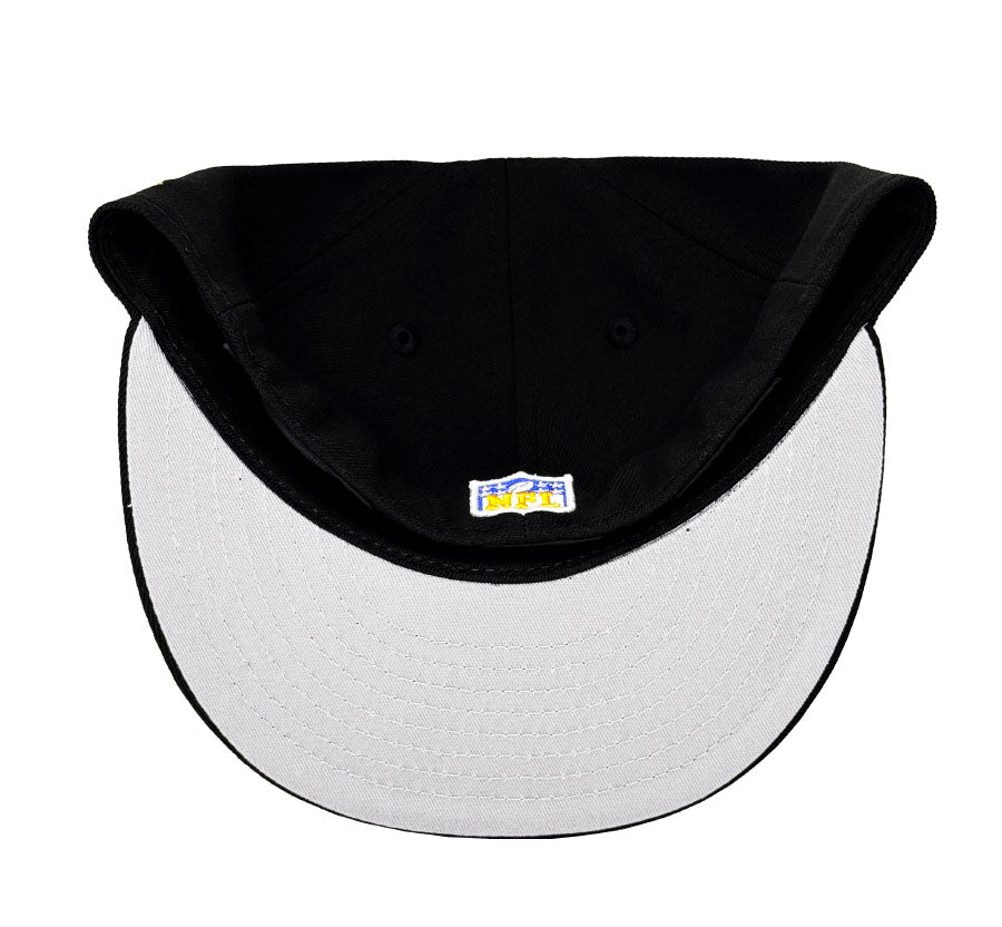 Los Angeles Rams Fitted New Era 59Fifty R Logo Black Hat Cap Grey UV