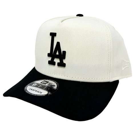 Los Angeles Dodgers Snapback 9Fifty New Era A-Frame Chrome Black Cap Hat Grey UV