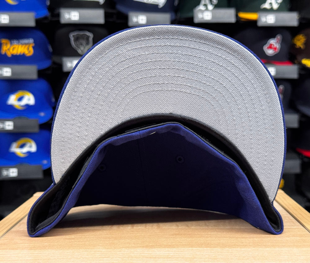 Los Angeles Dodgers Fitted New Era 59Fifty 2025 Champions Back 2 Back Blue Hat Cap Grey UV