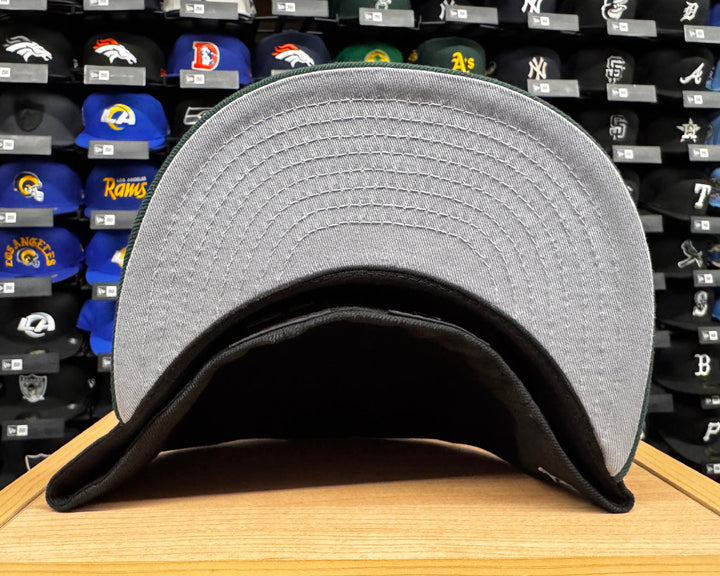 Raiders Fitted New Era 59Fifty 60s Logo Super Bowl XI Black Dark Green Cap Hat Grey UV
