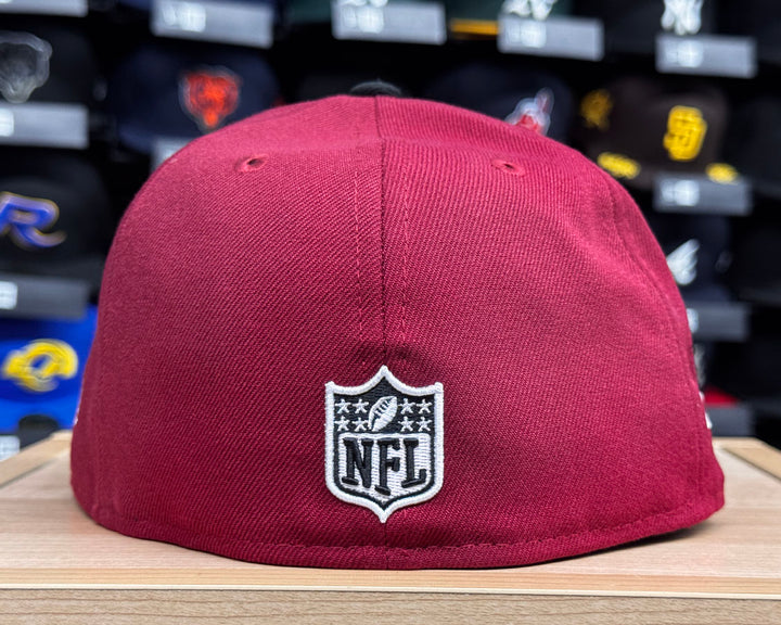 San Francisco 49ers Fitted New Era 59Fifty Super Bowl XXIV Burgundy Black Cap Hat Grey UV