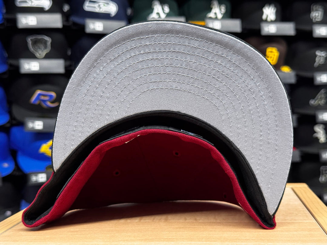 San Francisco 49ers Fitted New Era 59Fifty Super Bowl XXIV Burgundy Black Cap Hat Grey UV