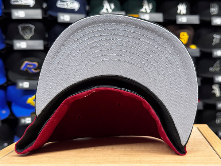 San Francisco 49ers Fitted New Era 59Fifty Super Bowl XXIV Burgundy Black Cap Hat Grey UV