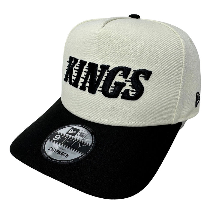 Los Angeles Kings Snapback New Era 9Fifty Motion Logo A-Frame Chrome Black Cap Hat Grey UV - THE 4TH QUARTER