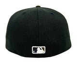 Los Angeles Dodgers Fitted New Era 59Fifty Ivory Logo Black Brown 60th Anniversary Hat Cap
