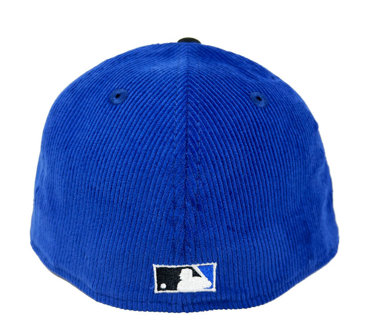 Los Angeles Dodgers Fitted New Era 59Fifty 100th Blue Corduroy Black Hat Cap Grey UV - THE 4TH QUARTER