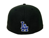 Los Angeles Dodgers New Era Fitted 59Fifty Dodger Dog Mascot Black Cap Hat Blue UV