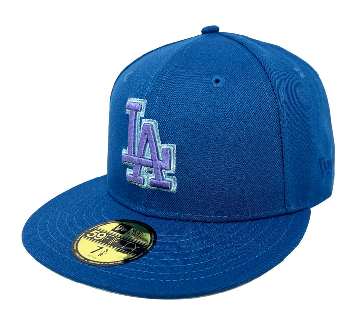 Los Angeles Dodgers Fitted New Era 59Fifty 50th Anniversary Seashore Blue Cap Hat - THE 4TH QUARTER