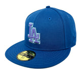 Los Angeles Dodgers Fitted New Era 59Fifty 50th Anniversary Seashore Blue Cap Hat