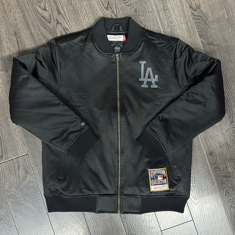 Los Angeles Dodgers Men's Jacket Mitchell & Ness Full-Zip Bomber Black