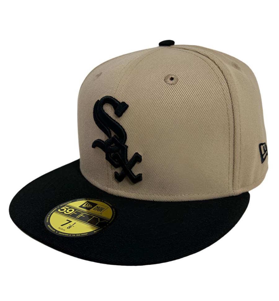 Chicago White Sox Fitted New Era 59Fifty 2 Tone Camel Cap Hat Grey UV - THE 4TH QUARTER