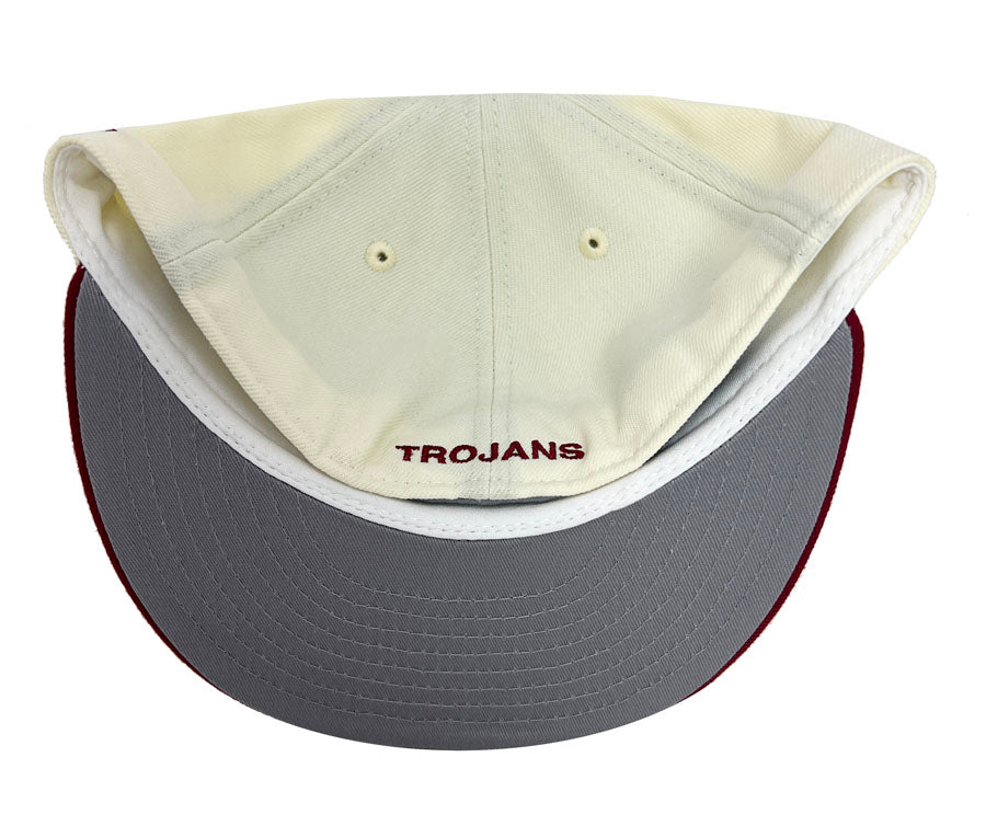 USC Trojans Fitted 59Fifty New Era Chrome Burgundy Cap Hat Grey UV - THE 4TH QUARTER