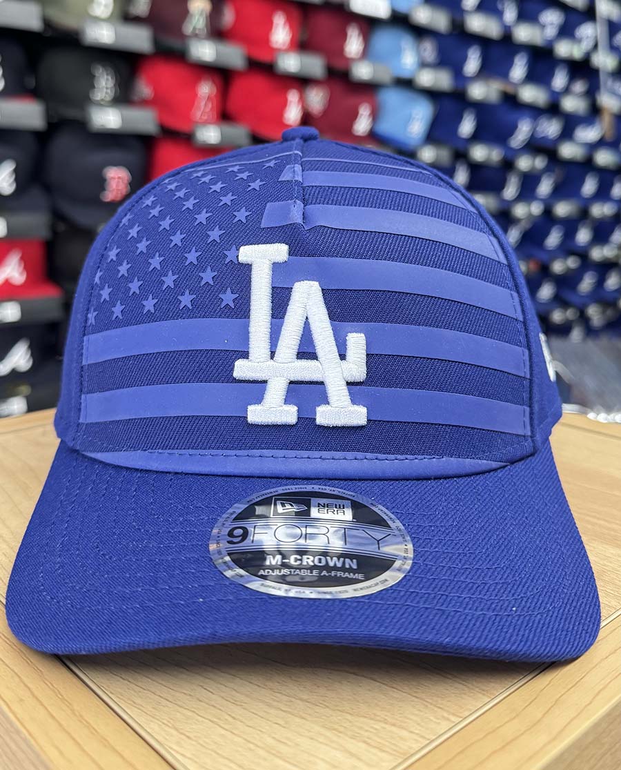 Los Angeles Dodgers Snapback New Era 9Forty M-Crown Flag Cap Hat Blue - THE 4TH QUARTER