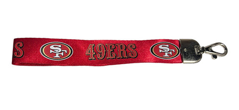 San Francisco 49ers Wristlet Keychain Lanyard Red