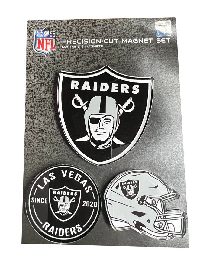 Raiders 3 Piece Precision Cut Acrylic Magnet Set - THE 4TH QUARTER