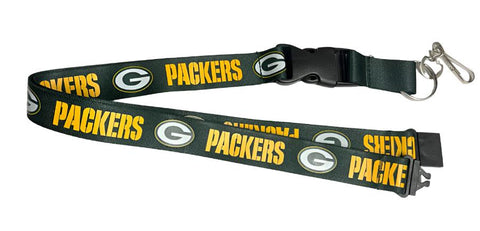 Green Bay Packers Badge Ticket Holder Keychain Lanyard w/Breakaway 1"