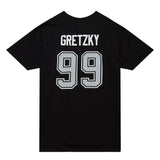 Los Angeles Kings Mens T-Shirt Mitchell & Ness Wayne Gretzky Black Tee