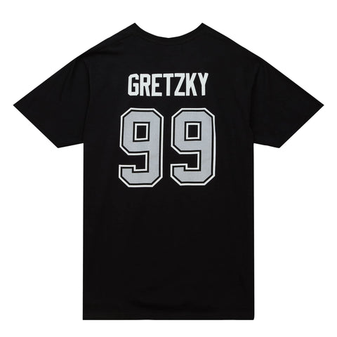 Los Angeles Kings Mens T-Shirt Mitchell & Ness Wayne Gretzky Black Tee
