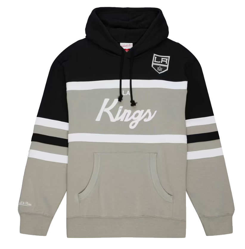 Los Angeles Kings Mens Mitchell &amp; Ness Head Coach Sweatshirt Pullover Hoodie - THE 4TH QUARTER