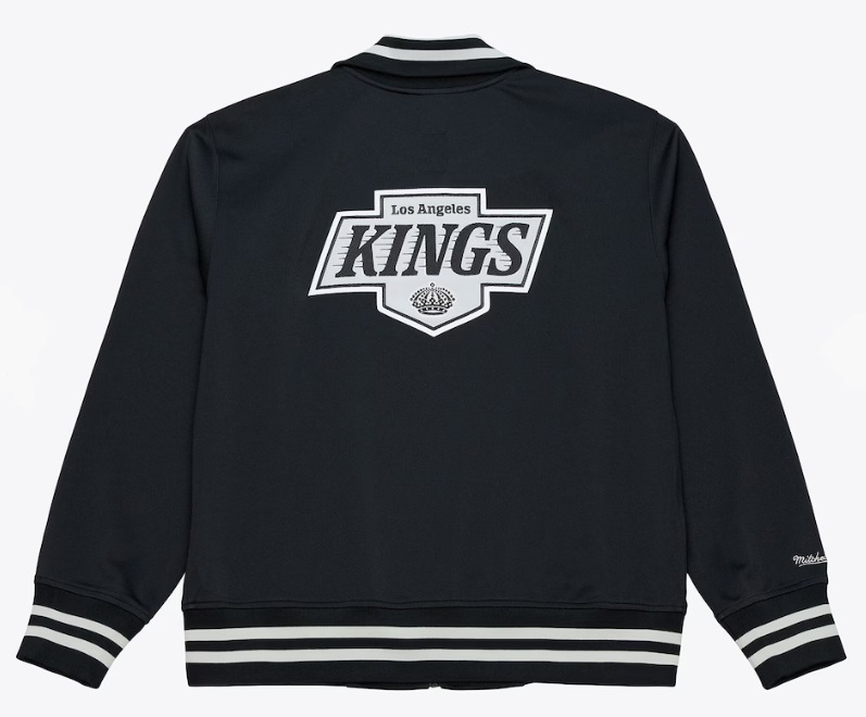 Los Angeles Kings Mens Mitchell &amp; Ness Playoff Win Full-Zip Black Jacket - THE 4TH QUARTER
