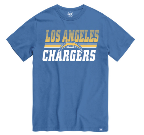Los Angeles Chargers Mens T-Shirt 47 Brand Franklin Run Thru Tee