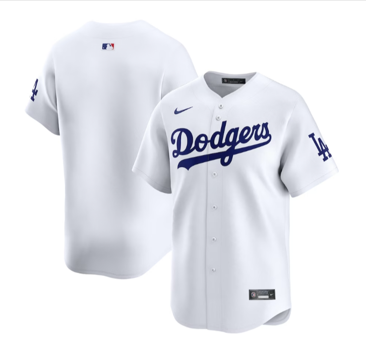Los Angeles Dodgers Men's White Home LIMITED Jersey - THE 4TH QUARTER