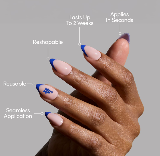 Los Angeles Dodgers Glamnetic Press On Nails 30pc Kit with Glue - THE 4TH QUARTER