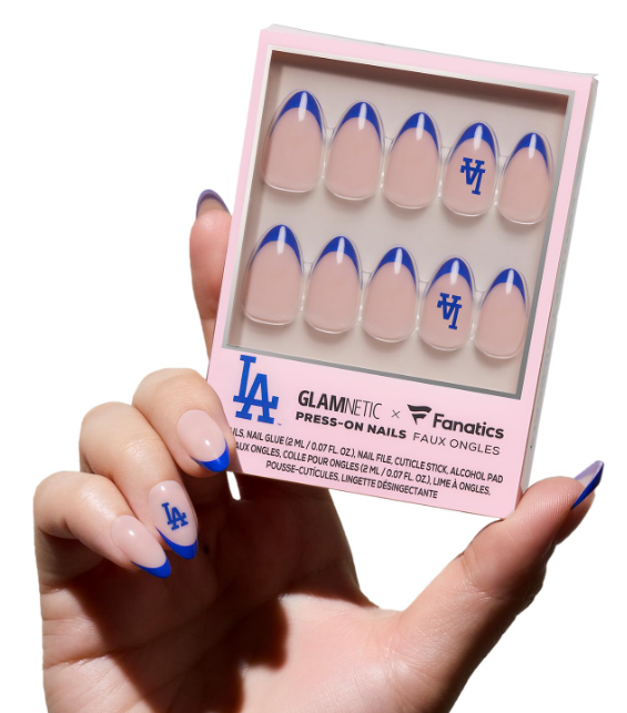 Los Angeles Dodgers Glamnetic Press On Nails 30pc Kit with Glue - THE 4TH QUARTER