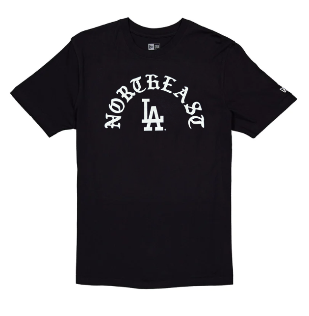 Los Angeles Dodgers Mens T-Shirt New Era Northeast Tee Black - THE 4TH QUARTER