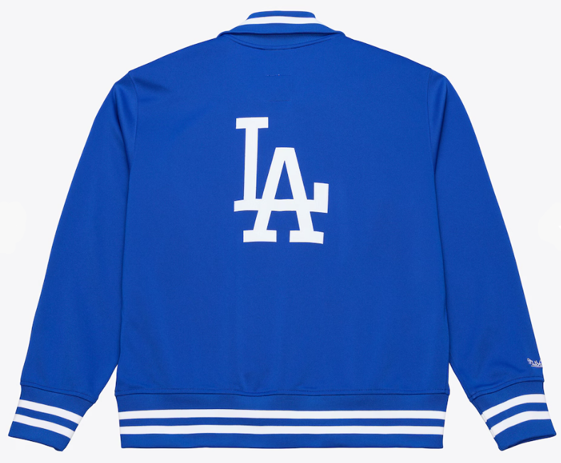 Los Angeles Dodgers Mens Mitchell &amp; Ness Playoff Win Full-Zip Blue Jacket - THE 4TH QUARTER