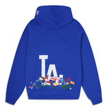 Los Angeles Dodgers Mens Sweatshirt New Era Bloom Hoodie Royal Blue