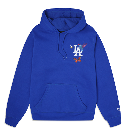 Los Angeles Dodgers Mens Sweatshirt New Era Bloom Hoodie Royal Blue - THE 4TH QUARTER