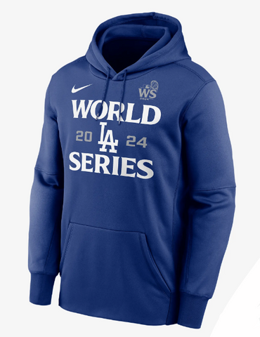 Los Angeles Dodgers Mens Sweatshirt 2024 World Series Hoodie Blue