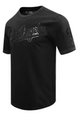 Los Angeles Dodgers Mens T-Shirt Pro Standard Triple Black Logo - THE 4TH QUARTER