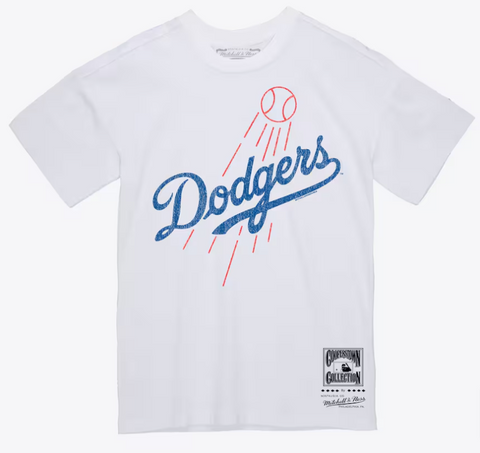 Los Angeles Dodgers Mens T-Shirt Mitchell & Ness Under the Lights Tee White