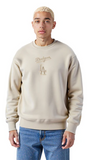 Los Angeles Dodgers Mens Sweatshirt Pro Standard Drop Shoulder Wingspan Crewneck Taupe - THE 4TH QUARTER