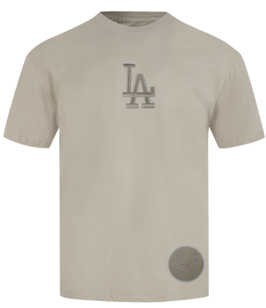 Los Angeles Dodgers Mens T-Shirt Pro Standard Wingspan TAUPE Tee - THE 4TH QUARTER