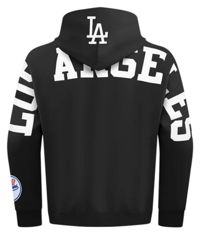 Los Angeles Dodgers Mens Sweatshirt Pro Standard Wingspan Black White Hoodie