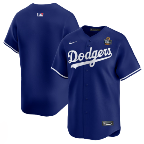 Los Angeles Dodgers Mens 2024 World Series Limited Jersey Blue