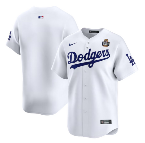 Los Angeles Dodgers Mens Limited 2024 World Series Jersey White