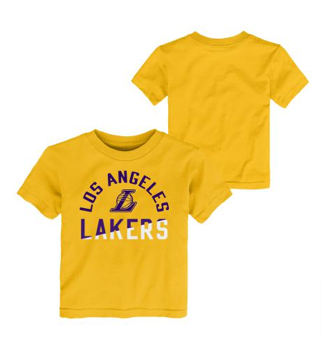 Los Angeles Lakers Toddler 2T-4T Halftime Crew T-Shirt Yellow - THE 4TH QUARTER