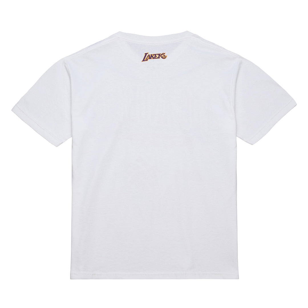 Los Angeles Lakers Mens T-Shirt Mitchell &amp; Ness 1947 Swagger Graphic Tee White - THE 4TH QUARTER