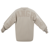 Los Angeles Dodgers Mens Sweatshirt Pro Standard Drop Shoulder Wingspan Crewneck Taupe