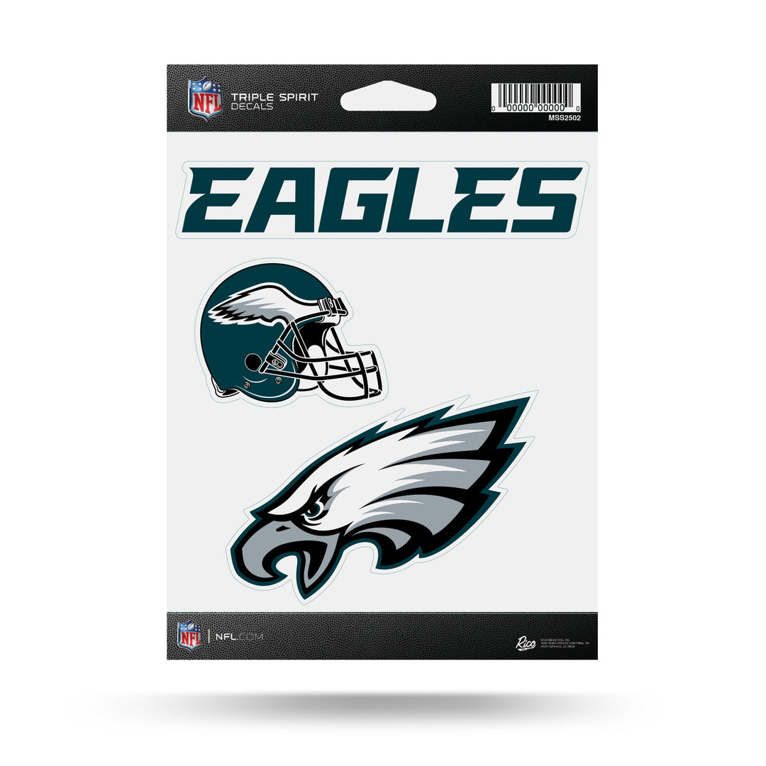 Philadelphia Eagles Sticker Triple Spirit Pack - THE 4TH QUARTER