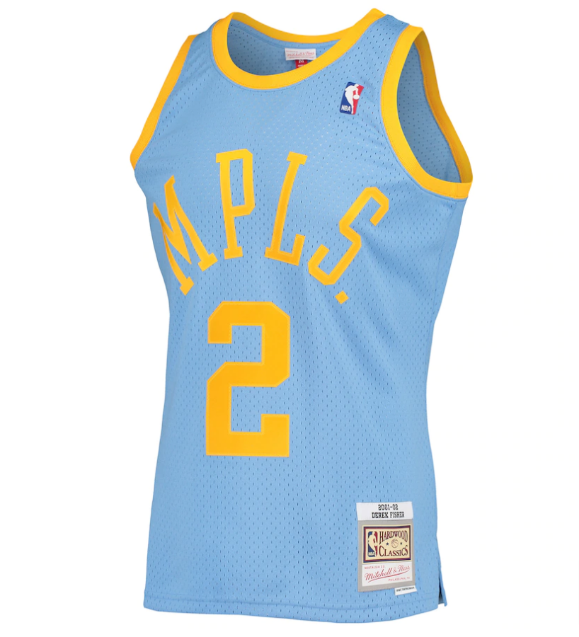 Lakers Jersey Mitchell & Ness #2 Fisher Blue 01-02 Swingman Jersey - THE 4TH QUARTER