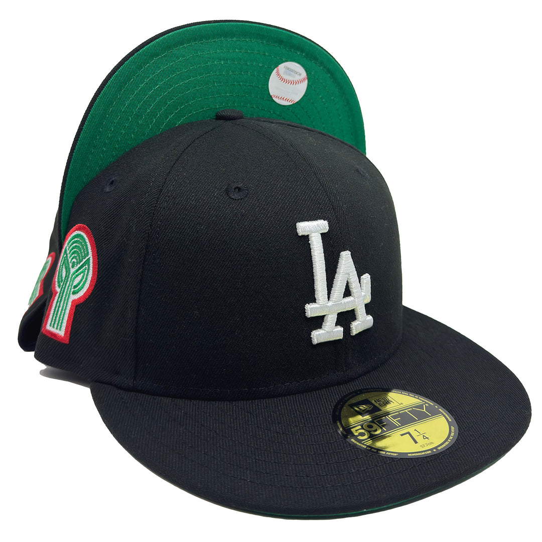 Los Angeles Dodgers Fitted New Era 59Fifty Bicentennial Black Cap Hat Green UV - THE 4TH QUARTER