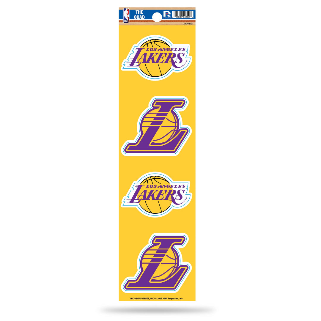 Los Angeles Lakers The Quad 4-Pack Decal - THE 4TH QUARTER