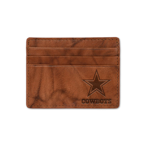 Dallas Cowboys Embossed Genuine Leather Credit Card Wallet