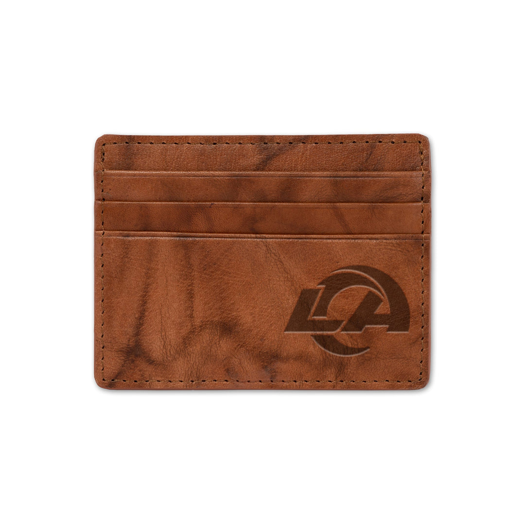 Los Angeles Rams Embossed Genuine Leather Credit Card Wallet - THE 4TH QUARTER